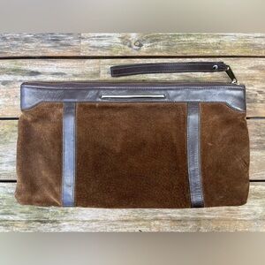 Phillippe Bags large clutch purse vintage suede